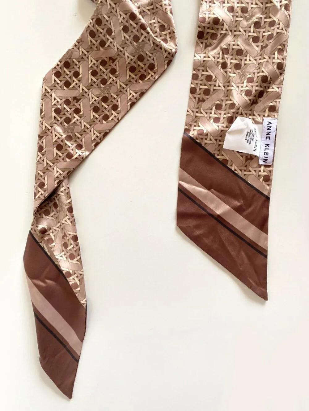 Anne Klein Skinny Bandeau Ribbon Oblong Scarf